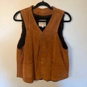 Vintage Deer Wear Genuine Leather Suede Vest Men's Size 40